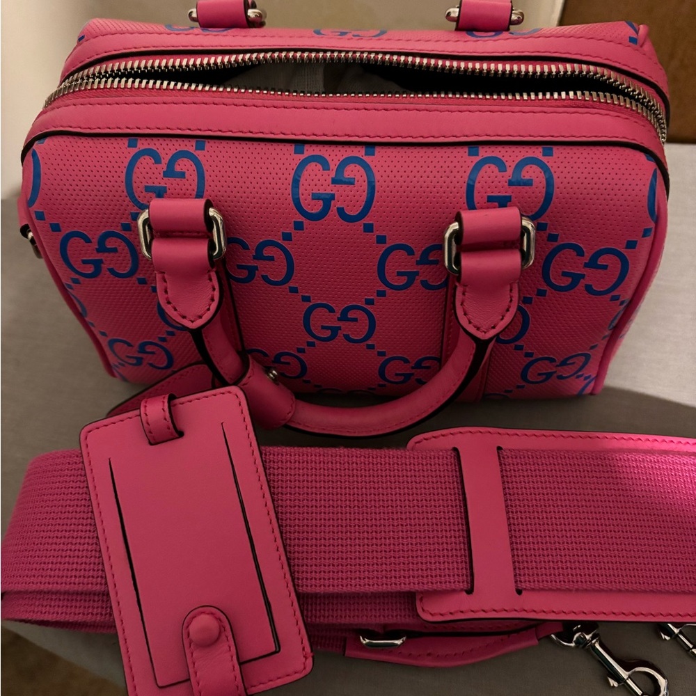 Gucci Pink and Blue Crossbody Bag